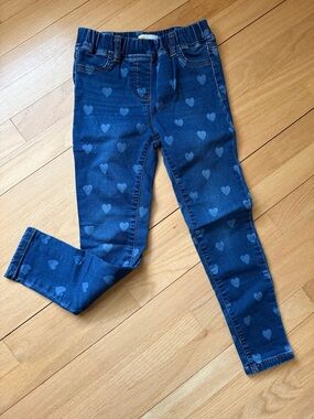 Boden Navy Heart-Print Skinny Jeans